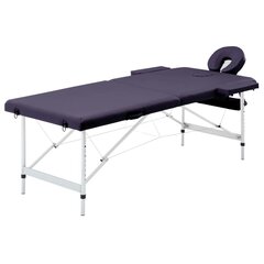 Sulankstomas masažinis stalas, violetinis цена и информация | Аксессуары для массажа | pigu.lt
