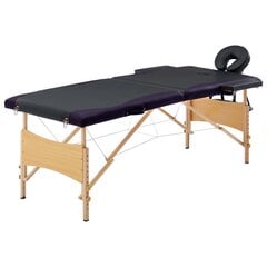 Sulankstomas masažinis stalas, juodos kaina ir informacija | Masažo reikmenys | pigu.lt