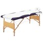 Masažinis stalas, baltas ir violetinis цена и информация | Masažo reikmenys | pigu.lt