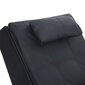 Masažinis gultas su pagalve, juodas, dirbtinė oda kaina ir informacija | Svetainės foteliai | pigu.lt
