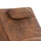 Masažinis gultas su pagalve, rudas, dirbtinė versta oda kaina ir informacija | Svetainės foteliai | pigu.lt