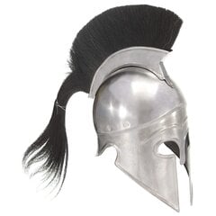 Graikijos kario šalmas VidaXL, sidabrinis, plienas, antikvarinė kopija kaina ir informacija | Karnavaliniai kostiumai | pigu.lt