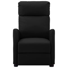 Atlošiamas masažinis krėslas, juodos spalvos, dirbtinė oda цена и информация | Кресла в гостиную | pigu.lt