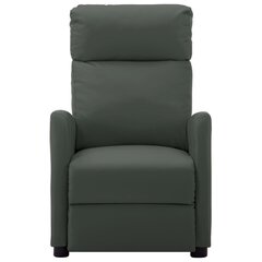 Atlošiamas masažinis krėslas, pilkos spalvos, dirbtinė oda цена и информация | Кресла в гостиную | pigu.lt