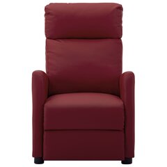Atlošiamas masažinis krėslas, raudonojo vyno, dirbtinė oda kaina ir informacija | Svetainės foteliai | pigu.lt