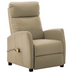 Atlošiamas masažinis krėslas, dirbtinė oda kaina ir informacija | Svetainės foteliai | pigu.lt