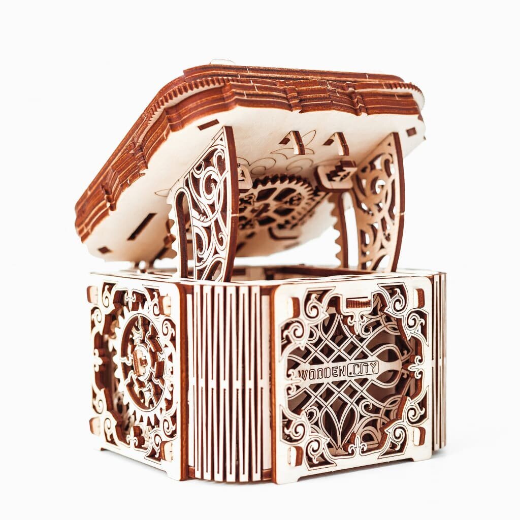 Medinis 3D Wooden city konstruktorius paslapčių dėžutė, 176 detalės kaina ir informacija | Konstruktoriai ir kaladėlės | pigu.lt