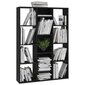 Kambario pertvara/knygų spintelė, 100x24x140 cm, juoda kaina ir informacija | Lentynos | pigu.lt