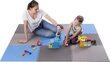 Apsauginis grindų kilimėlis One Fitness 60x60x1 cm, 9 vnt, mėlynas/pilkas kaina ir informacija | Treniruoklių priedai ir aksesuarai | pigu.lt