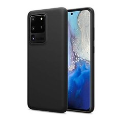 Mocco Liquid Silicone Soft Back Case skirta Samsung Galaxy S20 Ultra, juoda kaina ir informacija | Telefono dėklai | pigu.lt