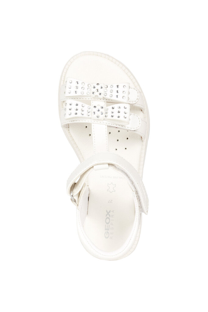 Basutės mergaitėms Geox Sandal Karly Girl, baltos kaina ir informacija | Basutės vaikams | pigu.lt