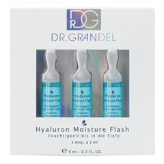 Aktyvaus koncentrato ampulės Dr.Grandel Hyaluron Moisture Flash, 3 x 3ml kaina ir informacija | Veido aliejai, serumai | pigu.lt