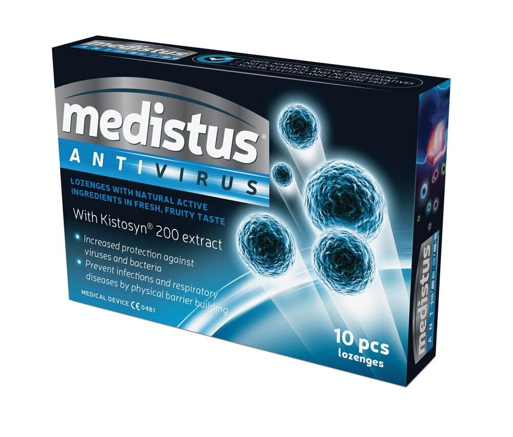 Maisto papildas Medistus® Antivirus pastilės N10 kaina ir informacija | Vitaminai, maisto papildai, preparatai imunitetui | pigu.lt
