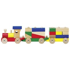 Деревянный поезд - конструктор Goki цена и информация | Конструкторы и кубики | pigu.lt