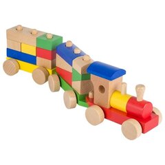 Деревянный поезд - конструктор Goki цена и информация | Конструкторы и кубики | pigu.lt