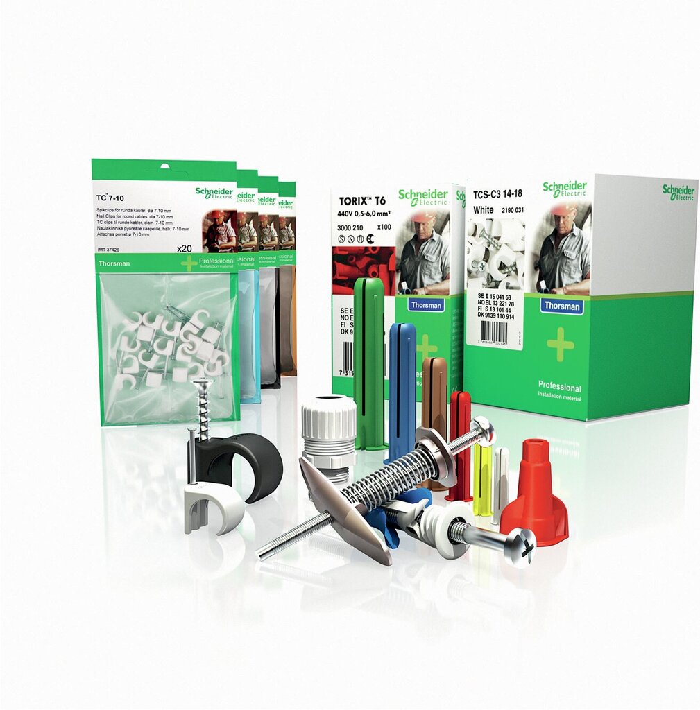 TC 8-12 apkaba apvaliam kabeliui Schneider Electric Thorsman, 100 vnt. kaina ir informacija | Mechaniniai įrankiai | pigu.lt