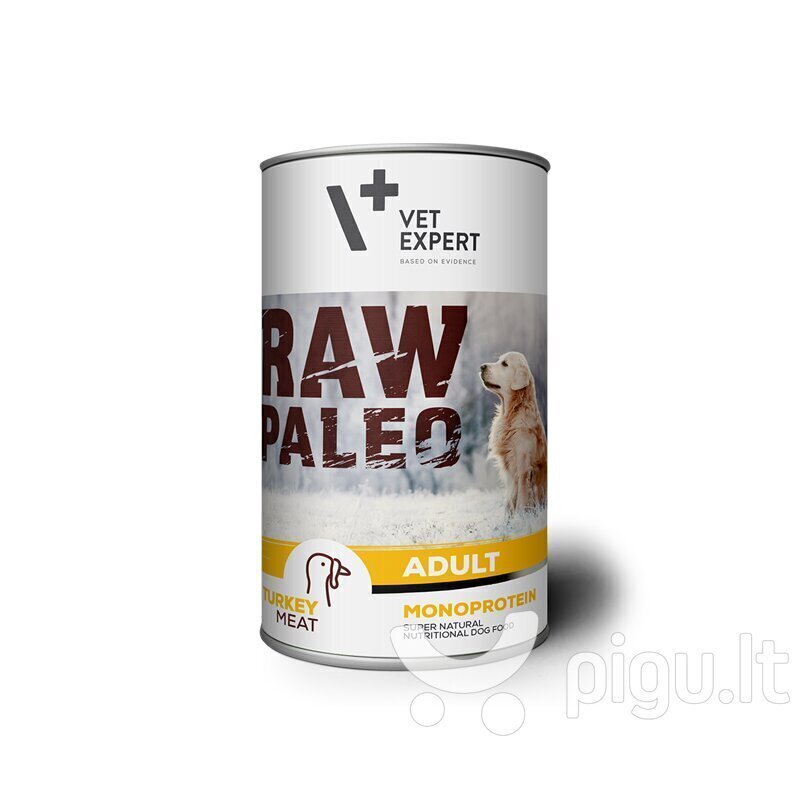 Raw Paleo konservai suaugusiems šunims su kalakutiena, begrūdis 800g цена и информация | Konservai šunims | pigu.lt