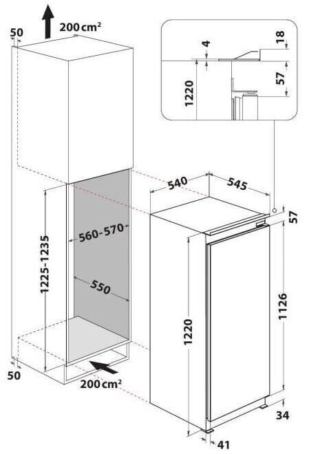 Whirlpool ARG 7341 цена и информация | Šaldytuvai | pigu.lt