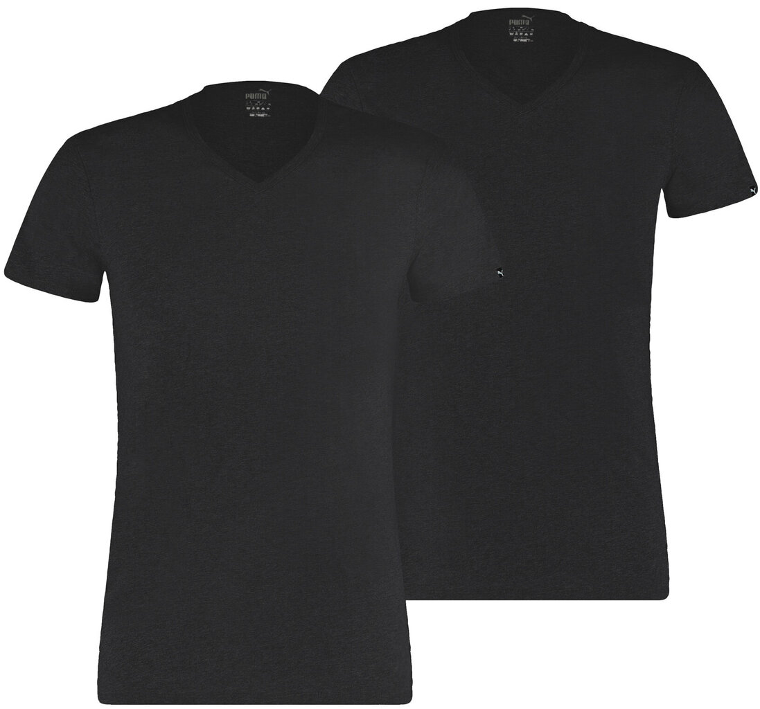 Puma Marškinėliai Vyrams Basic 2P Black kaina ir informacija | Vyriški marškinėliai | pigu.lt