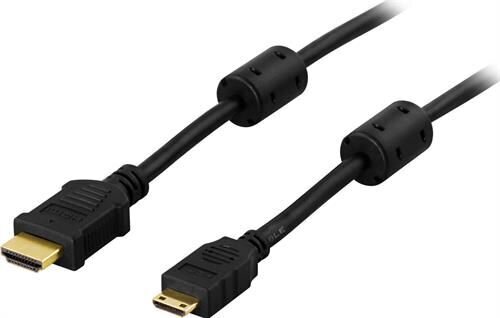 Kabelis Deltaco HDMI-1016 HDMI-HDMI MINI, 1m kaina ir informacija | Kabeliai ir laidai | pigu.lt