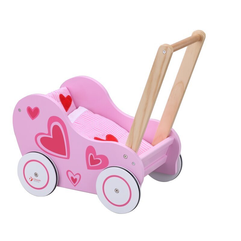 Medinis lėlių vežimėlis - stumdukas Classic World цена и информация | Žaislai kūdikiams | pigu.lt