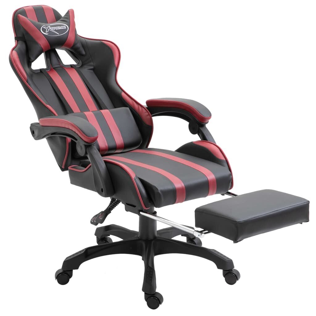 Žaidimų kėdė su atrama kojoms, juoda цена и информация | Biuro kėdės | pigu.lt