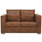 Dvivietė sofa, 137x73x82cm, dirbtinė zomšos oda цена и информация | Sofos | pigu.lt