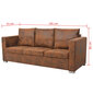 Trivietė sofa, 191x73x82cm, ruda kaina ir informacija | Sofos | pigu.lt