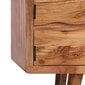 TV spintelė, akacijos mediena su išdrožinėtomis durelėmis, 117x30x40cm, kaina ir informacija | TV staliukai | pigu.lt