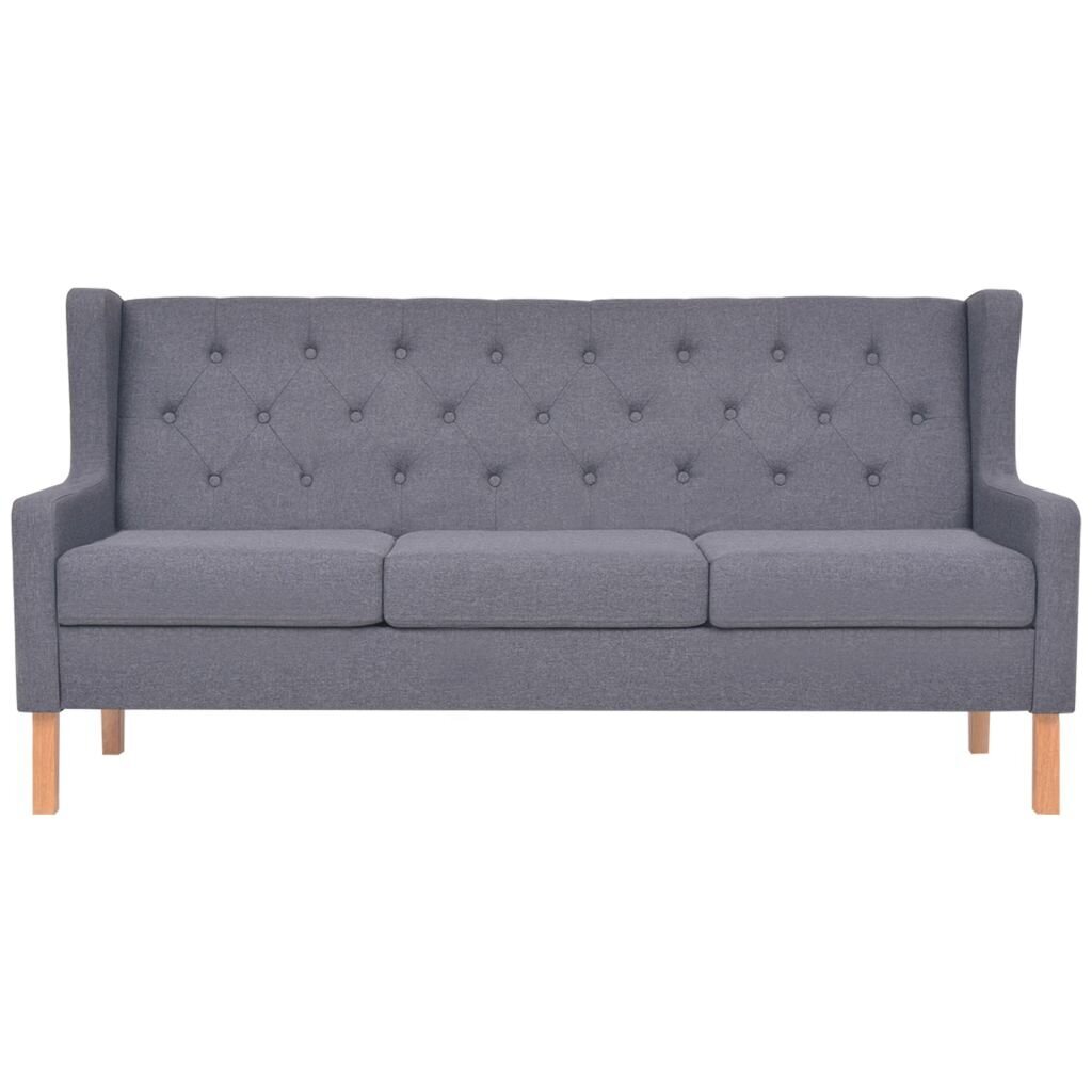 Trivietė sofa, pilka цена и информация | Sofos | pigu.lt