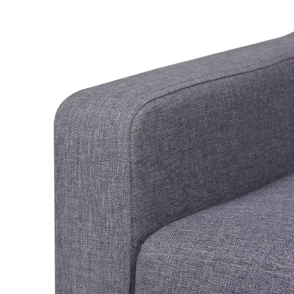 Trivietė sofa, pilka kaina ir informacija | Sofos | pigu.lt