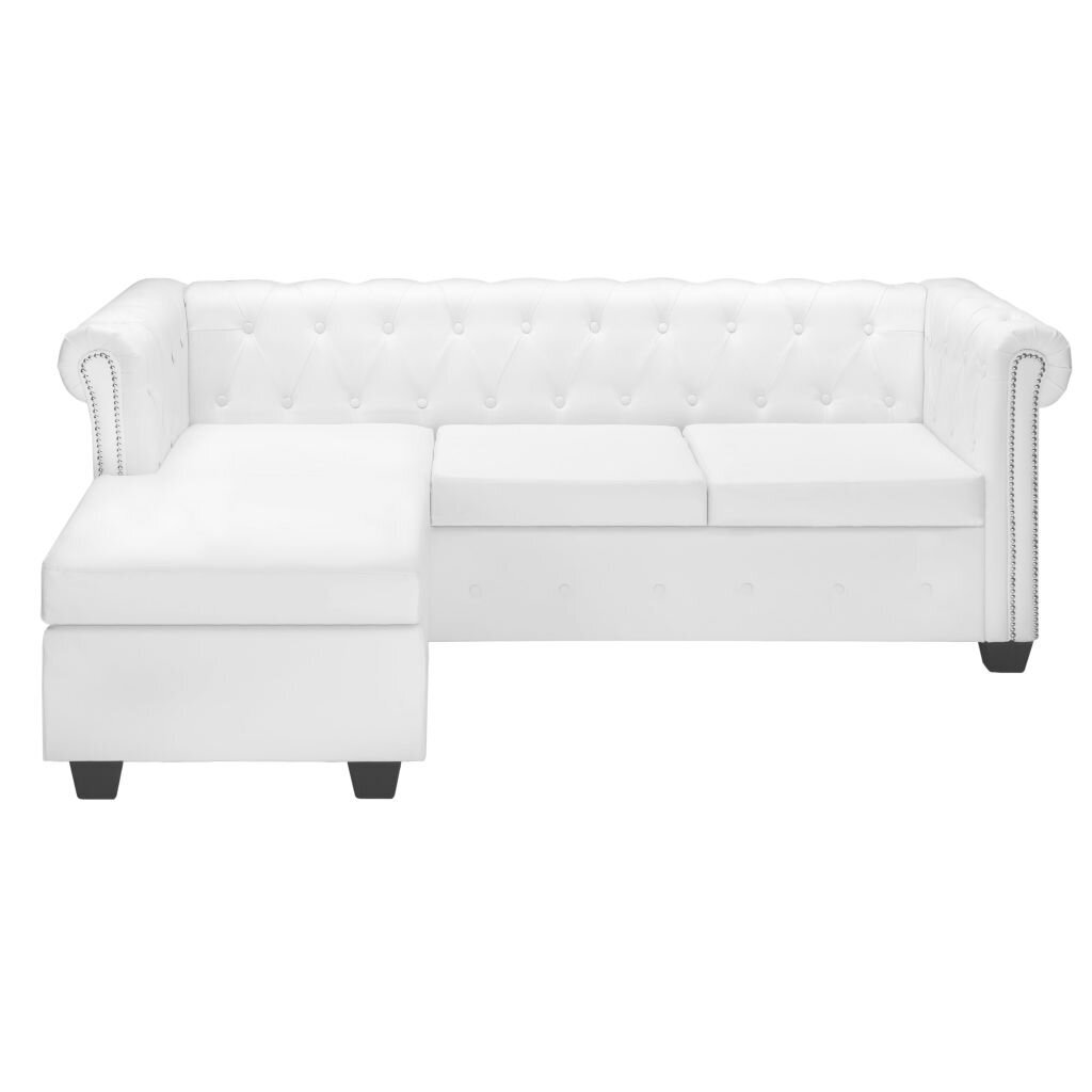 Sofa Chesterfield, balta kaina ir informacija | Sofos | pigu.lt