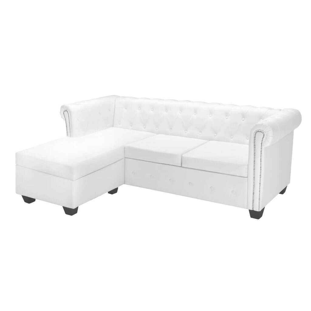 Sofa Chesterfield, balta kaina ir informacija | Sofos | pigu.lt