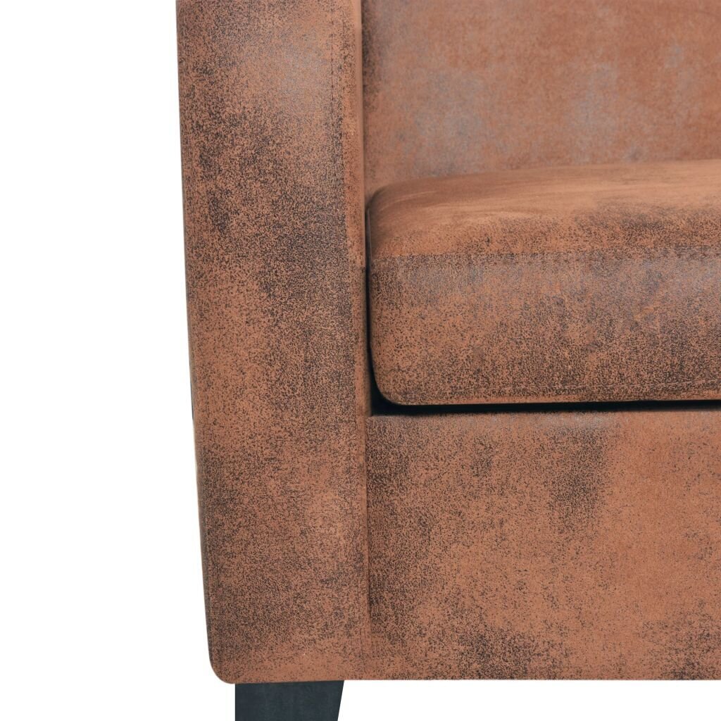 Trivietė sofa, ruda kaina ir informacija | Sofos | pigu.lt