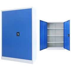 Spintelė 90x40x140 cm pilka - mėlyna цена и информация | Шкафчики в гостиную | pigu.lt