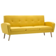 Trivietė sofa, geltona kaina ir informacija | Sofos | pigu.lt