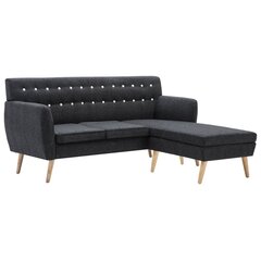 Sofa, 171,5x138x81,5cm, pilka цена и информация | Диваны | pigu.lt