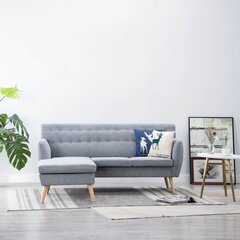 Sofa, 171,5x138x81,5 cm, pilka kaina ir informacija | Sofos | pigu.lt