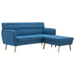 Sofa, 171,5x138x81,5 cm, mėlyna kaina ir informacija | Sofos | pigu.lt