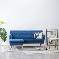 Sofa, 171,5x138x81,5 cm, mėlyna kaina ir informacija | Sofos | pigu.lt