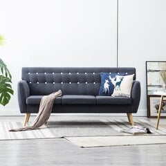 Trivietė sofa, 172x70x82cm, pilka kaina ir informacija | Sofos | pigu.lt