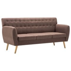 Trivietė sofa, 172x70x82cm, ruda kaina ir informacija | Sofos | pigu.lt