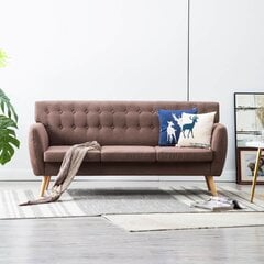 Trivietė sofa, 172x70x82cm, ruda kaina ir informacija | Sofos | pigu.lt