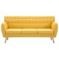 Trivietė sofa, 172x70x82cm, geltona kaina ir informacija | Sofos | pigu.lt