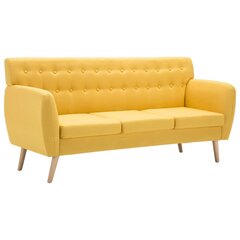 Trivietė sofa, 172x70x82cm, geltona kaina ir informacija | Sofos | pigu.lt
