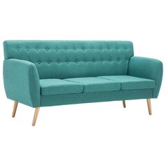 Trivietė sofa, 172x70x82cm, žalia kaina ir informacija | Sofos | pigu.lt