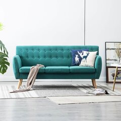Trivietė sofa, 172x70x82cm, žalia kaina ir informacija | Sofos | pigu.lt