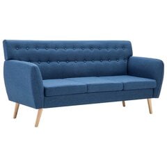 Trivietė sofa, 172x70x82cm, mėlyna kaina ir informacija | Sofos | pigu.lt