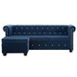 Sofa Chesterfield 199x142x72 cm, mėlyna kaina ir informacija | Sofos | pigu.lt