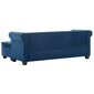 Sofa Chesterfield 199x142x72 cm, mėlyna kaina ir informacija | Sofos | pigu.lt